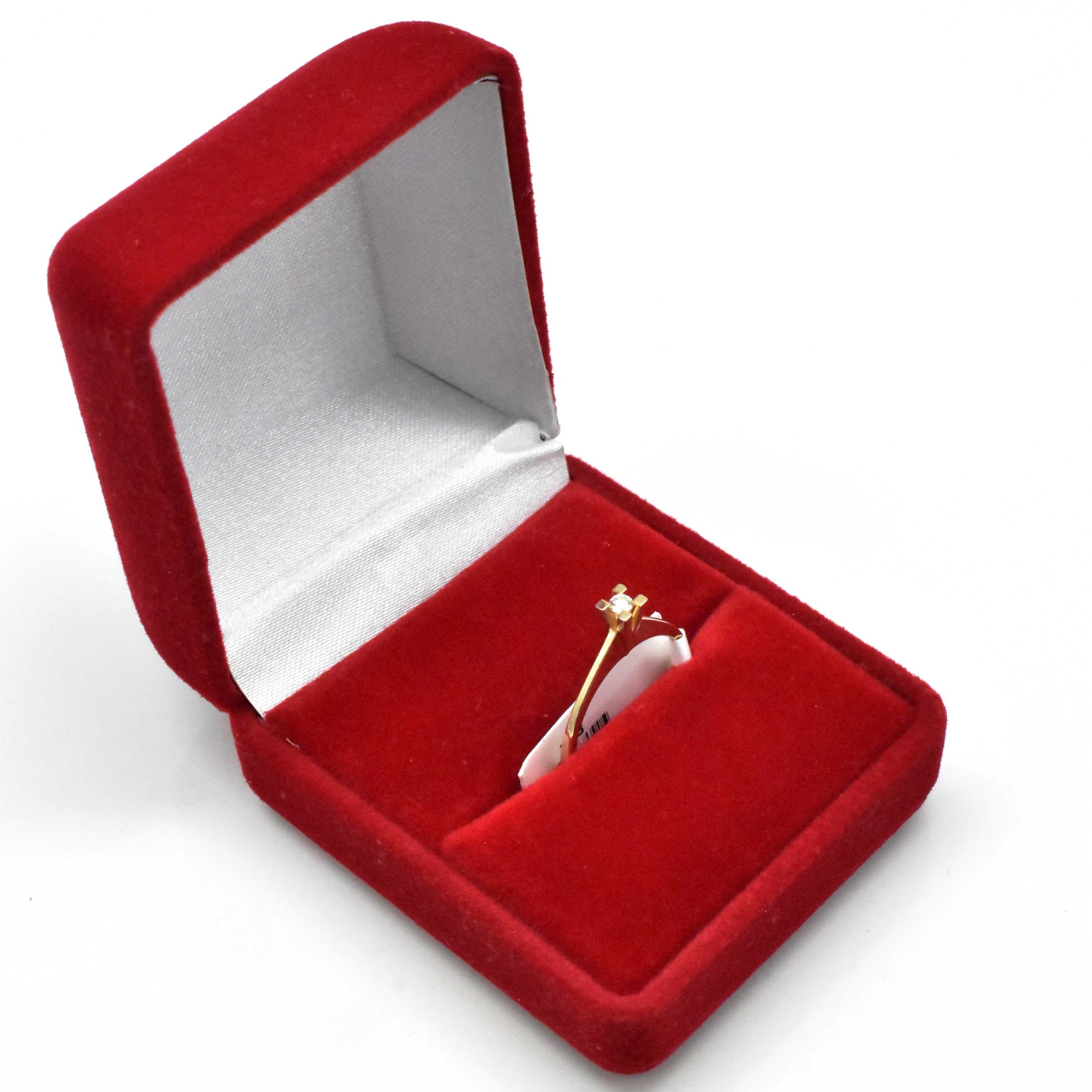 класически диамантен пръстен 0.05ct 14k