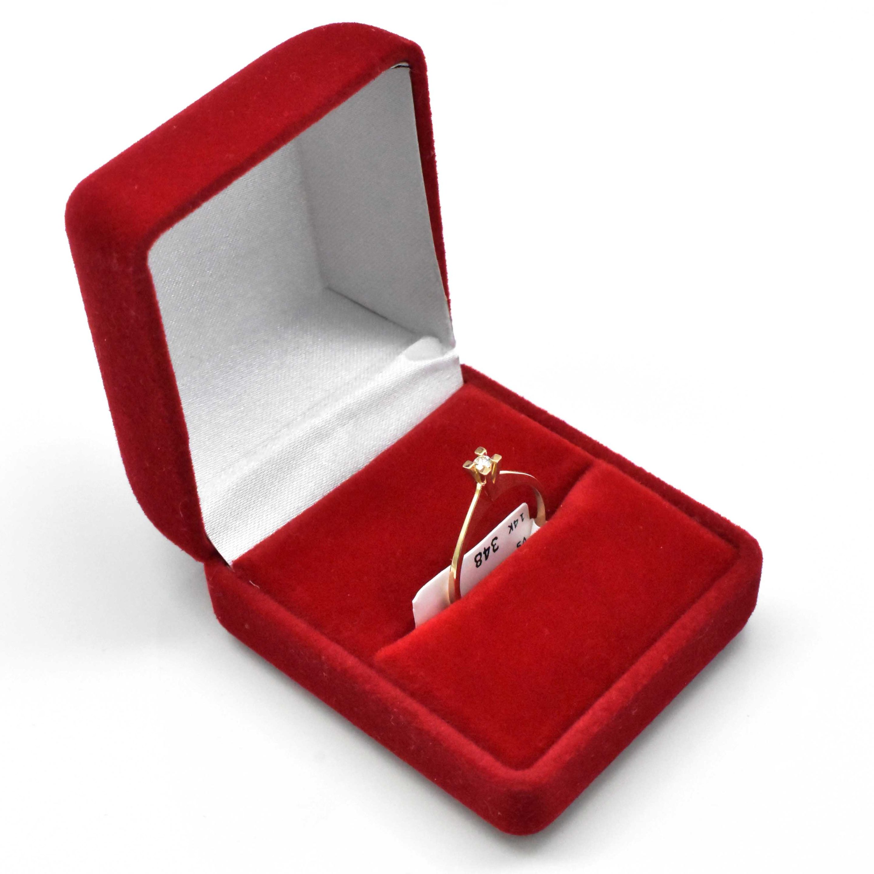 деликатен диамантен пръстен 0.05ct 14k