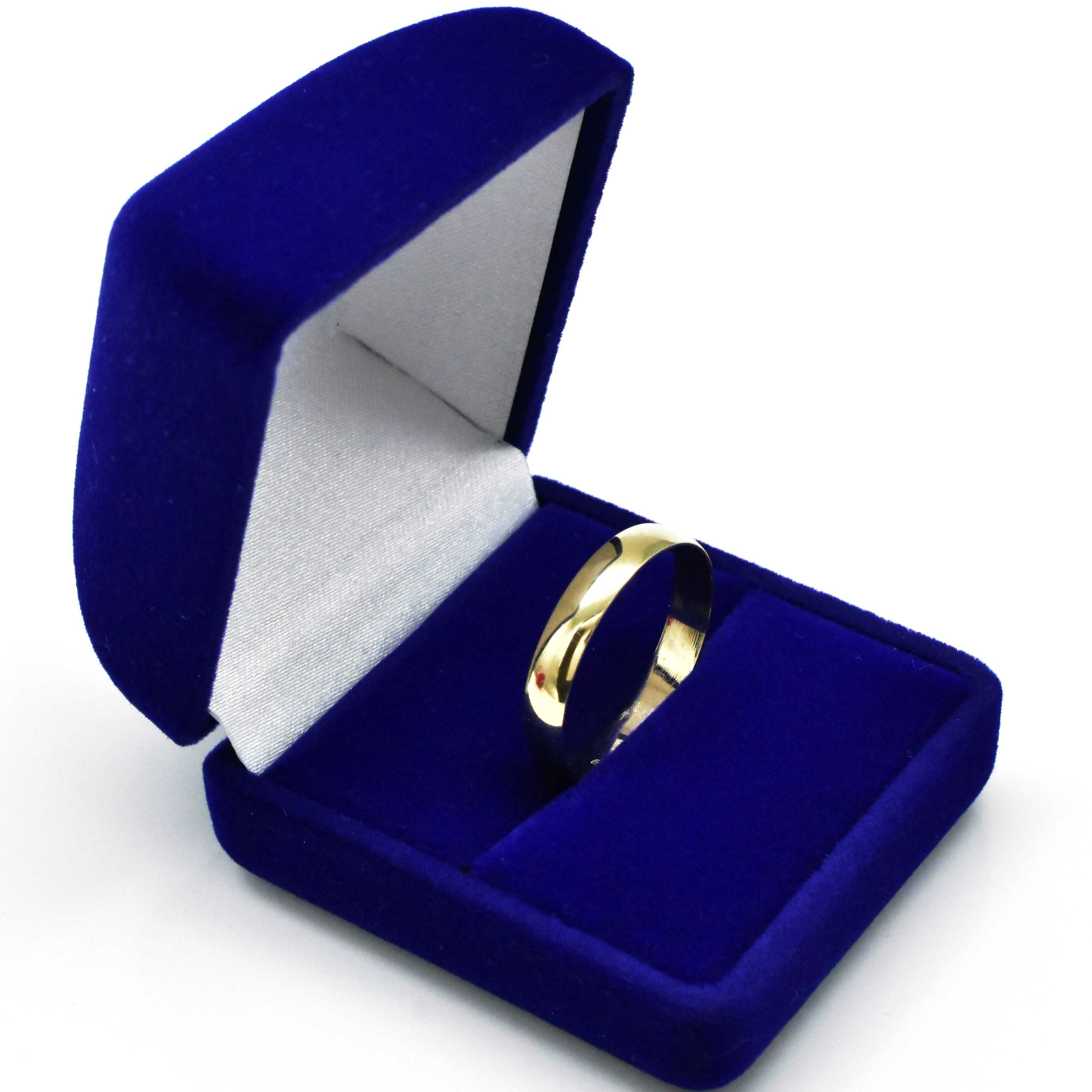 златна брачна халка 14k класически модел полиран дизайн