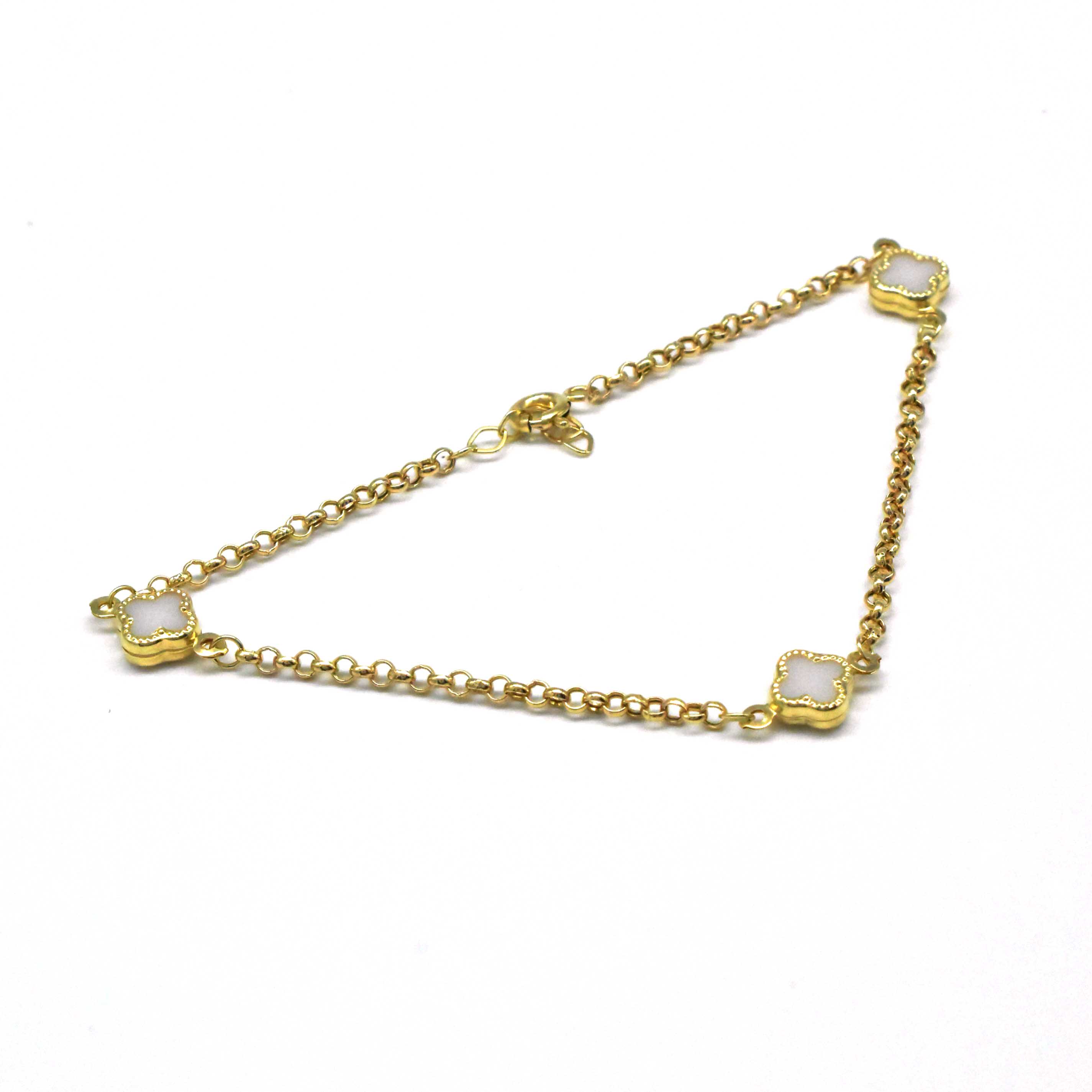 златна гривна с три детелини 14K Avangard Gold