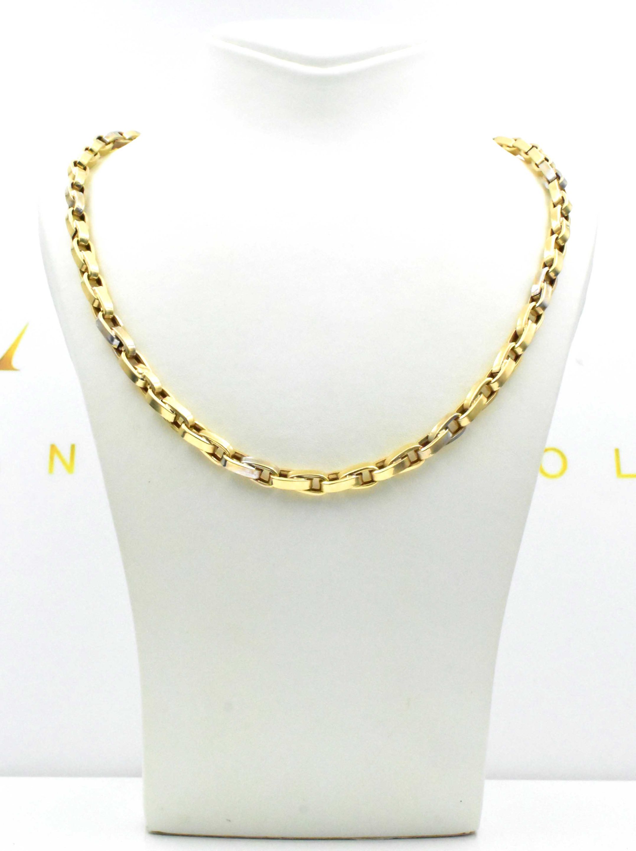 Мъжки златен ланец с плътни звена 14K 585 – 60см